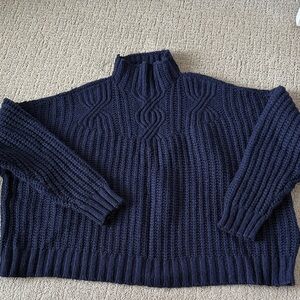 Aerie Deep Blue Turtleneck Sweater